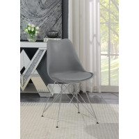 Coaster Furniture 110262 Athena Upholstered Side Chairs Grey (Set of 2)